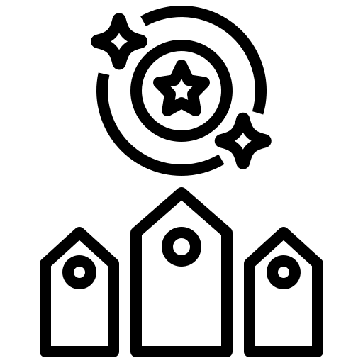 Circles with stars and 3 arrows pointing to it
